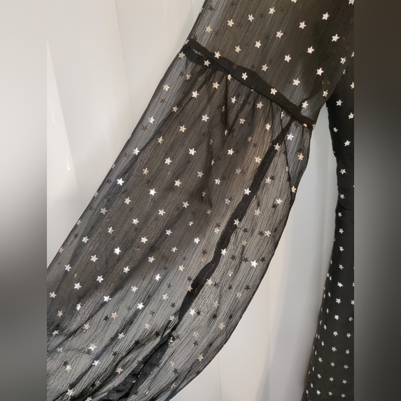 BB Dakota Silver Stars Mini Dress Size 2 - Picture 3 of 4